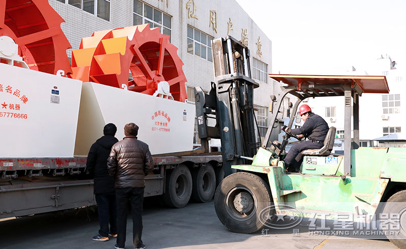 环保洗砂机发货现场