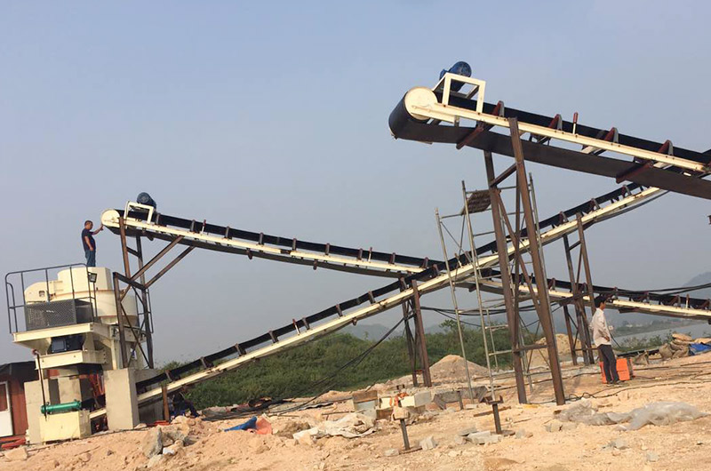 尾矿制砂生产现场搭建中 尾矿制砂生产现场搭建中